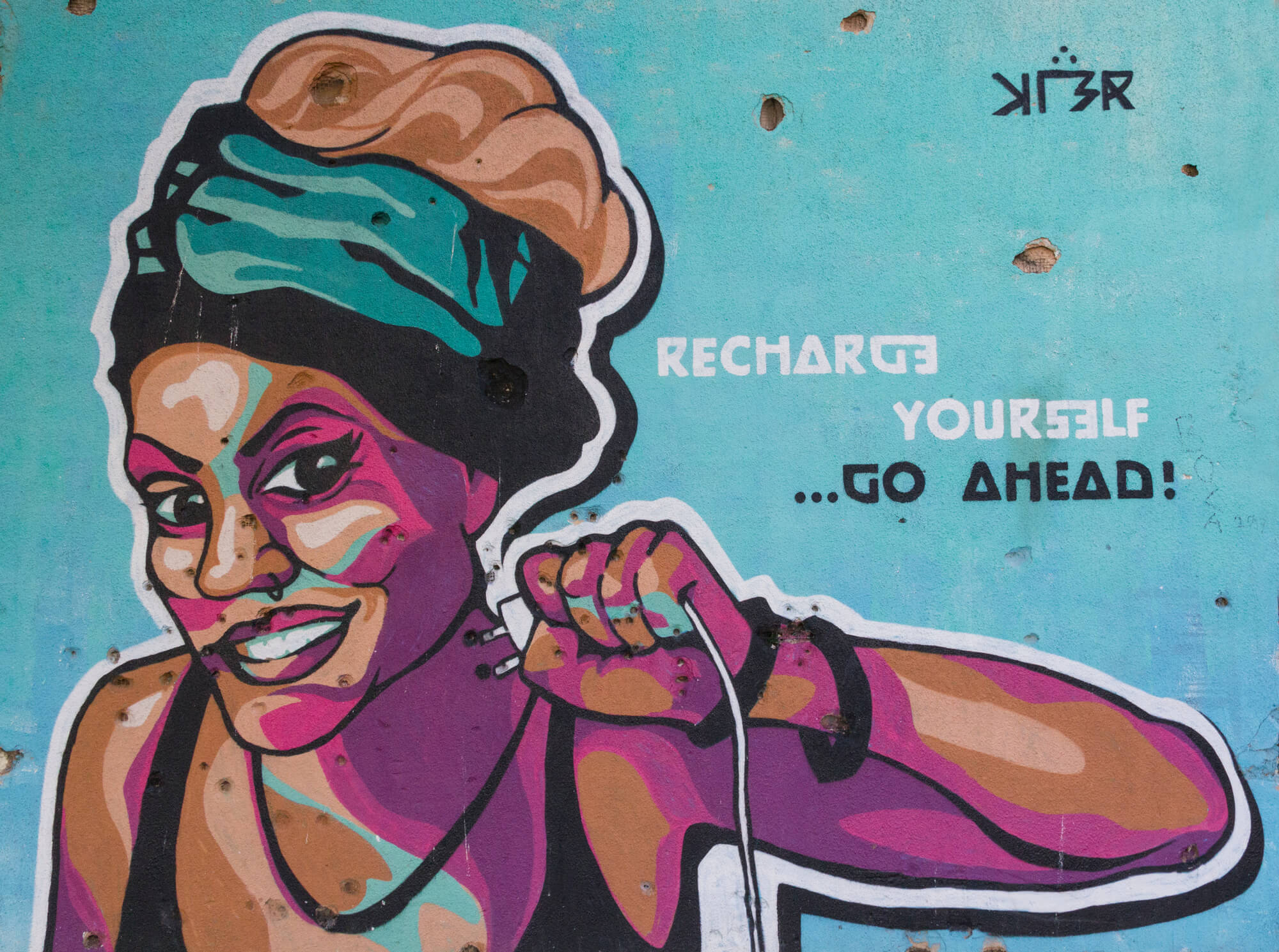 Mostar Street Art: Recharge Yourself