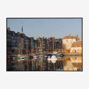 Poster met Haven en Reflectie in het Water