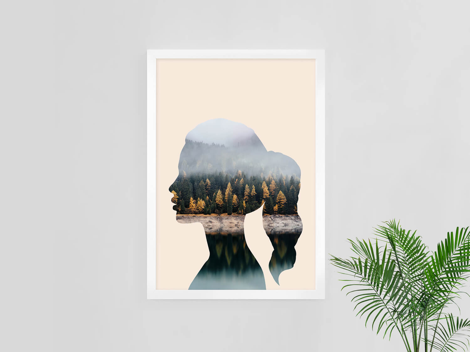 Woman & Nature - Moderne Muurdecoratie