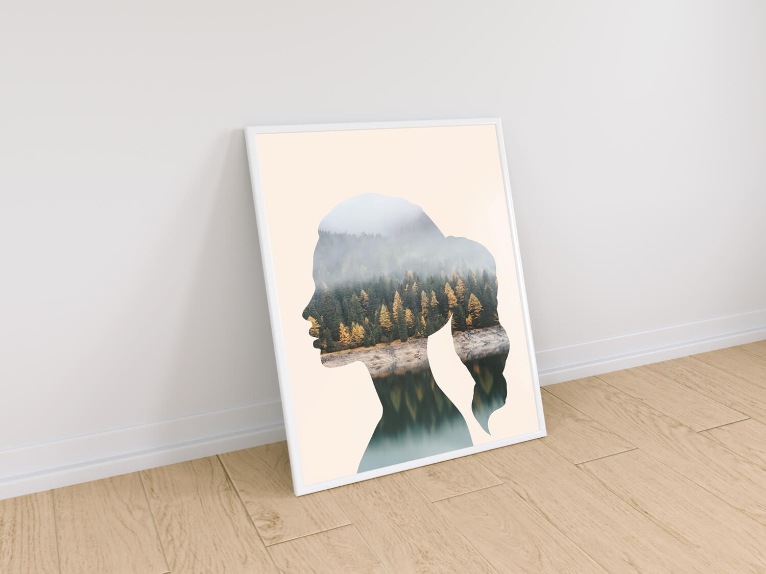 Woman & Nature - Moderne Muurdecoratie