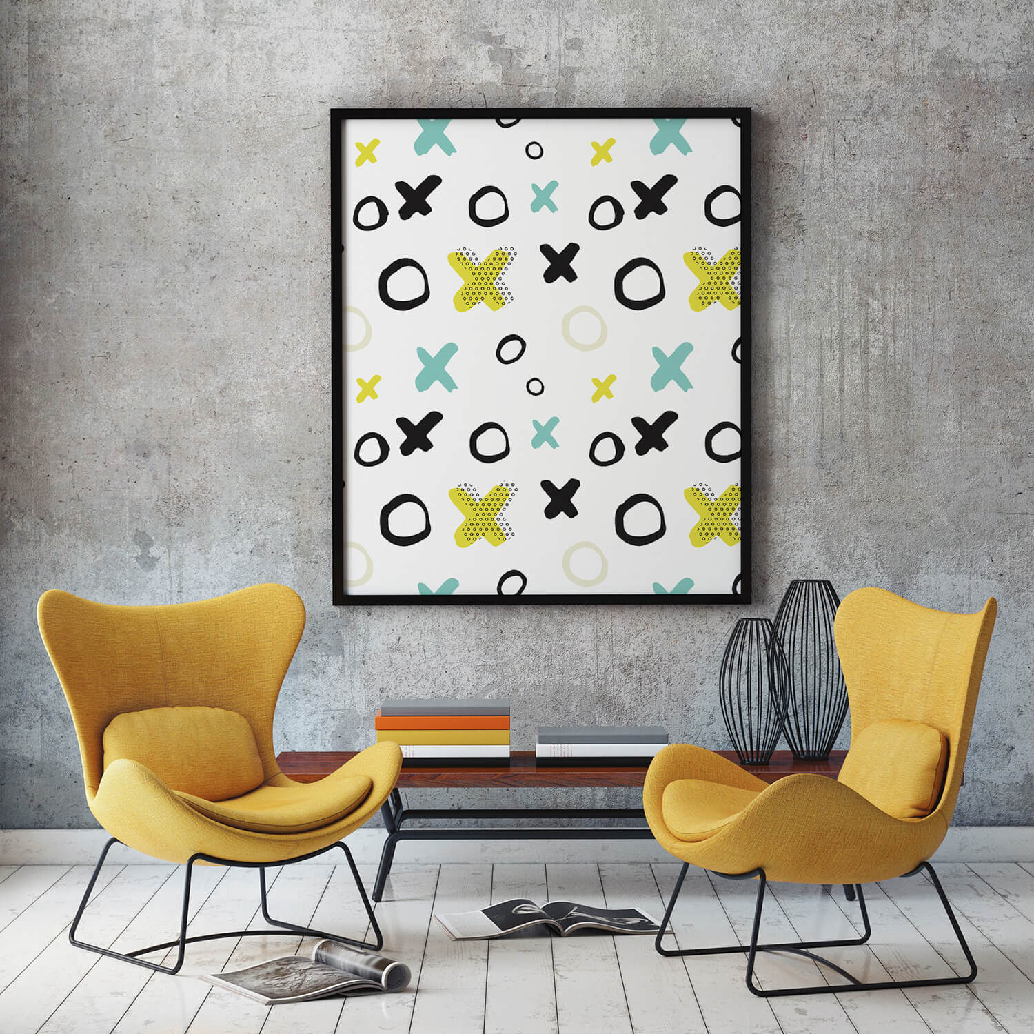 XO Abstracte Moderne Poster Scandinavische wanddecoratie