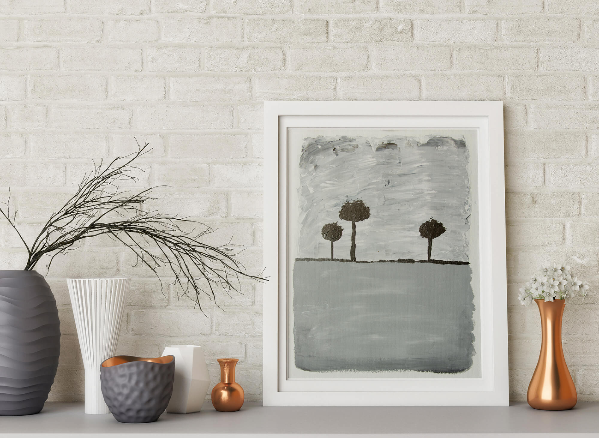 Abstract Trees - Fine Art Papier - Moderne Kunst Online Kopen