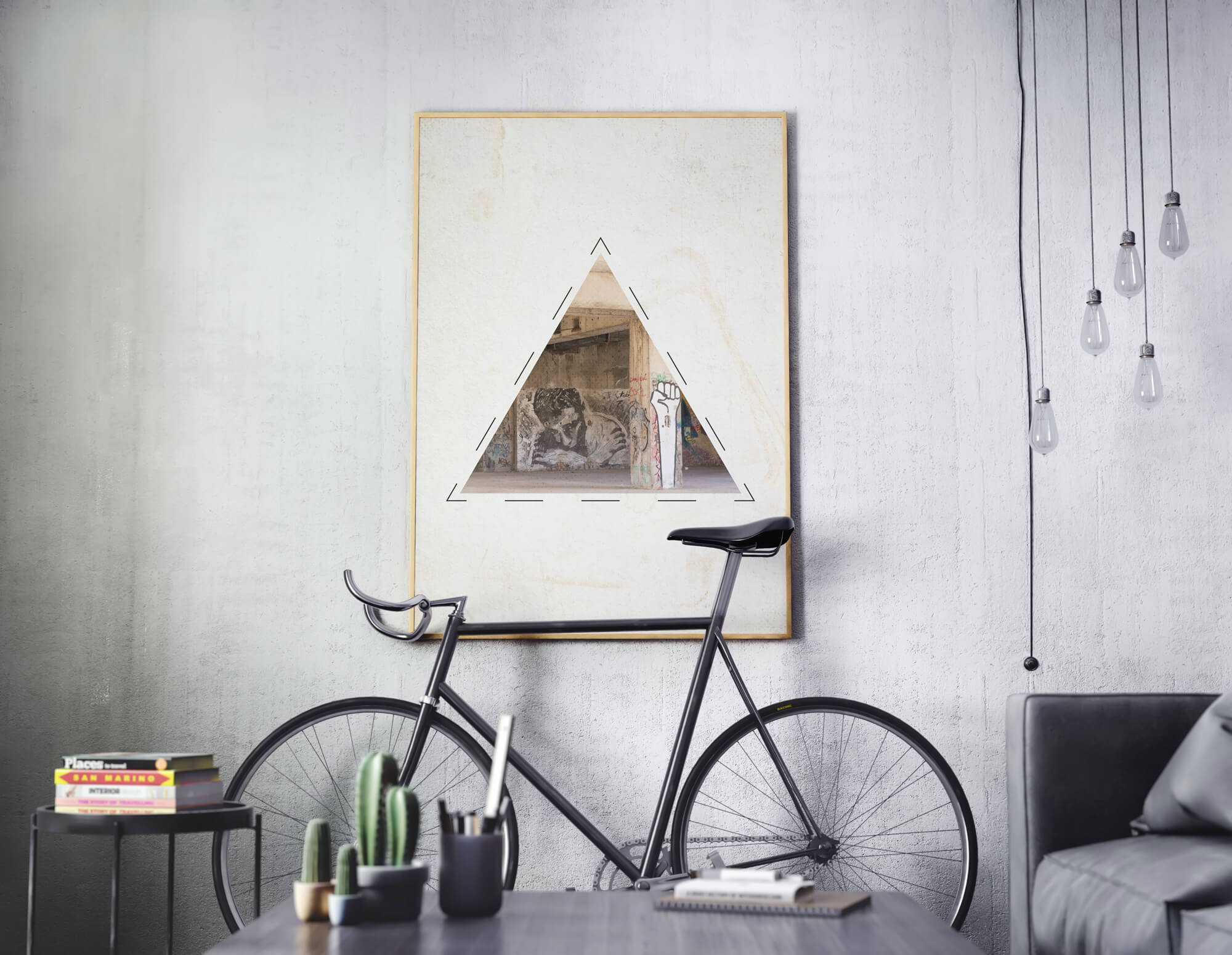 Grungy Street Art Poster - Industriële Wanddecoratie