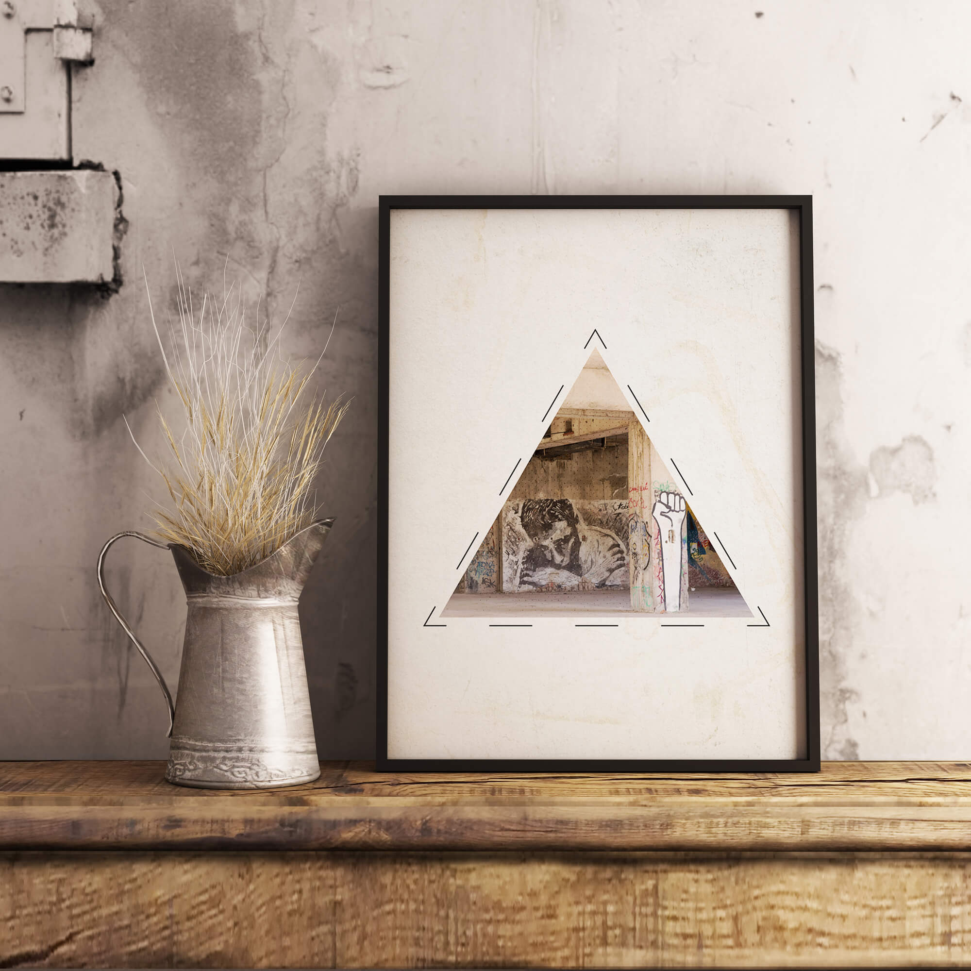Industriële Grungy Street Art Poster