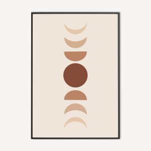 Maan Cyclus Poster en Canvas Print