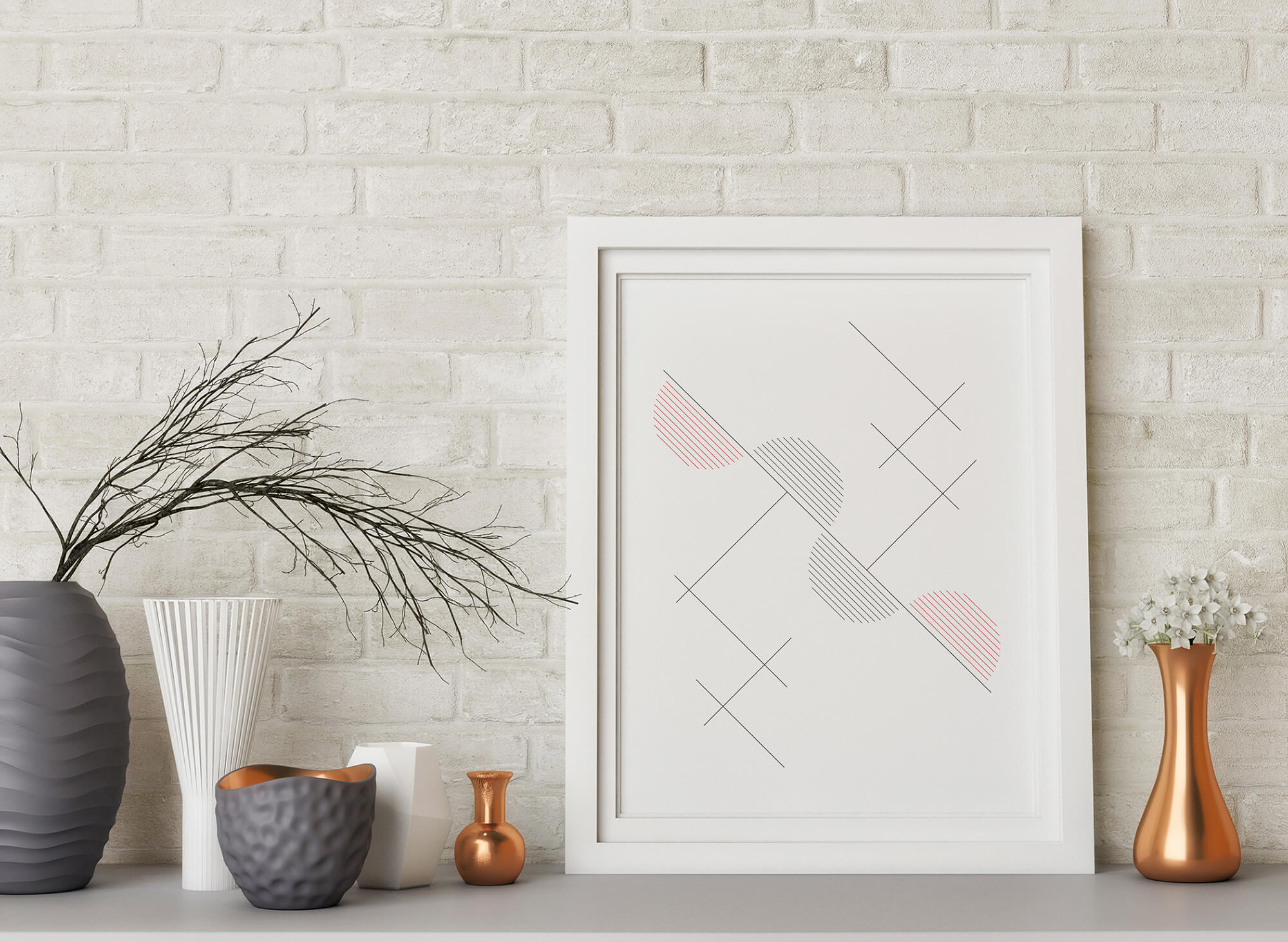 Abstracte Geometrische Compositie Poster