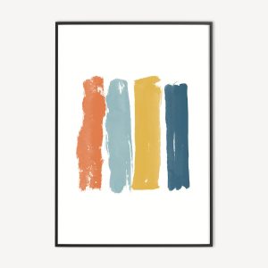 Minimalist Paint Brushes - Kleurrijke Poster