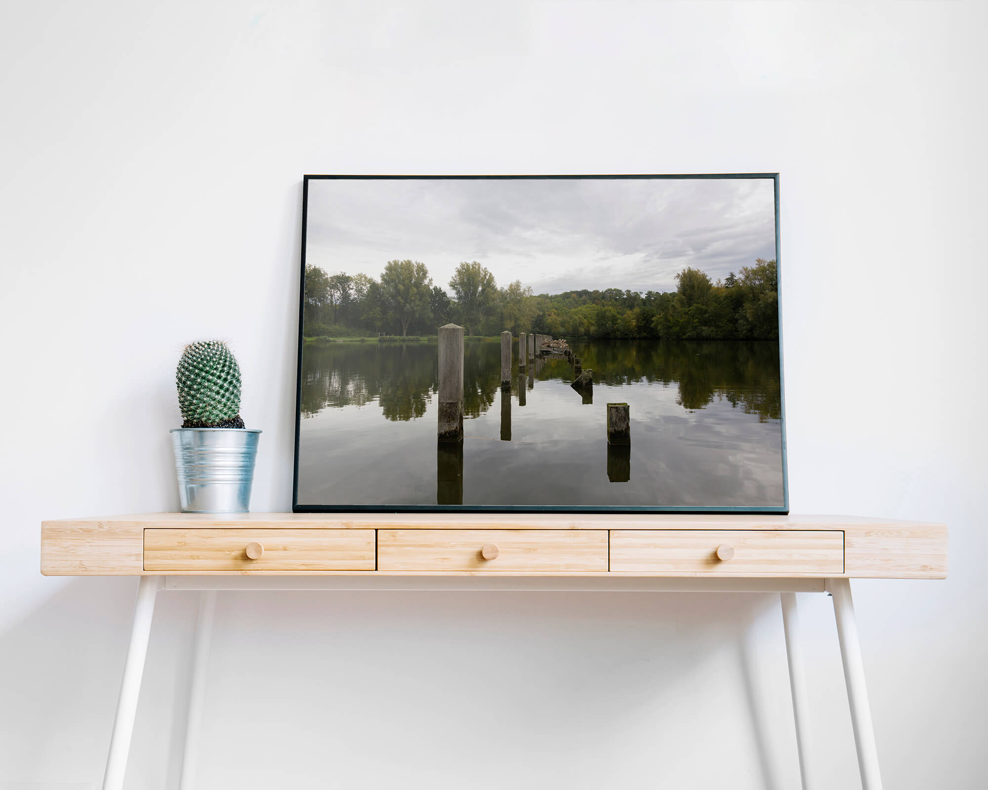 Reflecties in het Water - Natuur Wanddecoratie