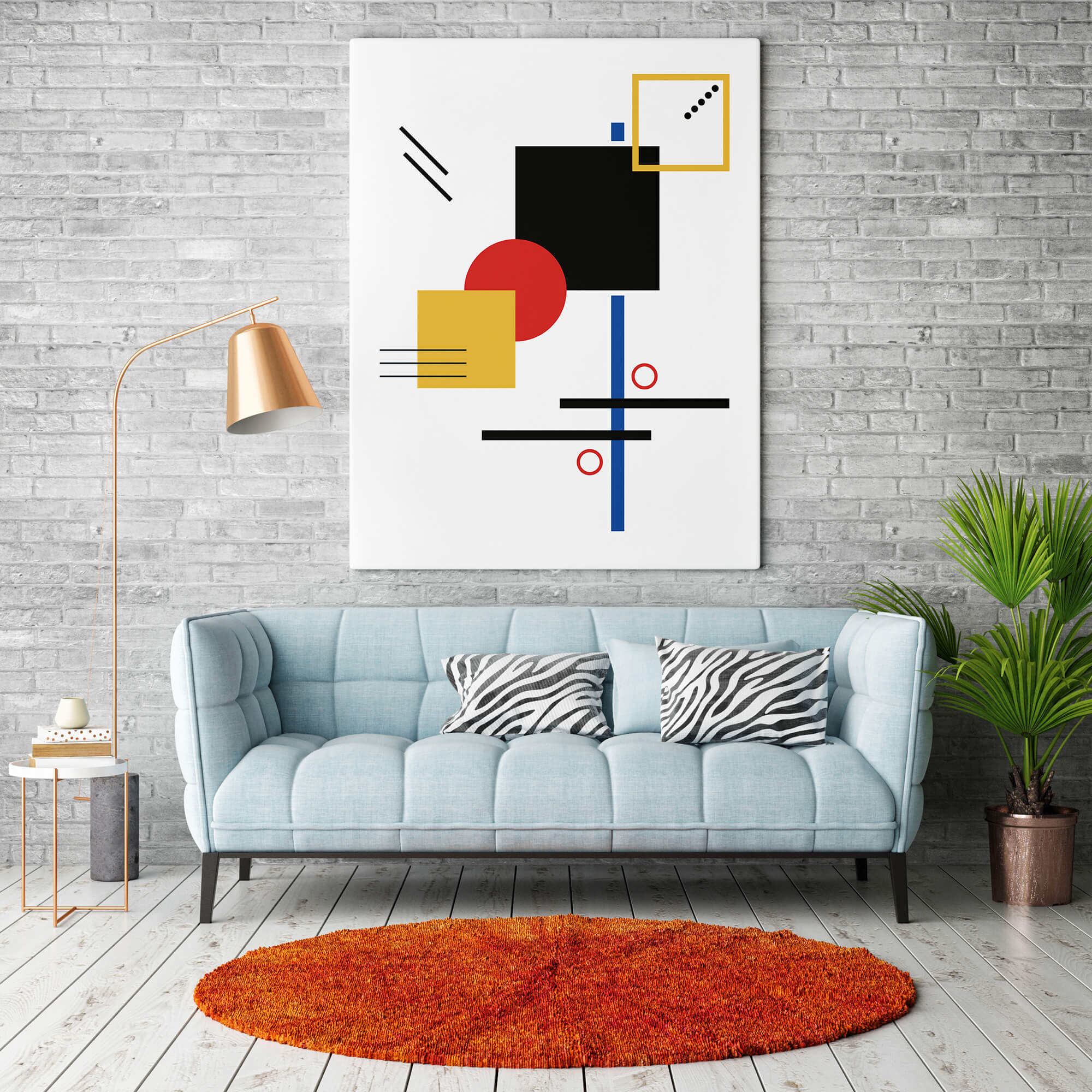 Kleurrijke geometrie poster en print