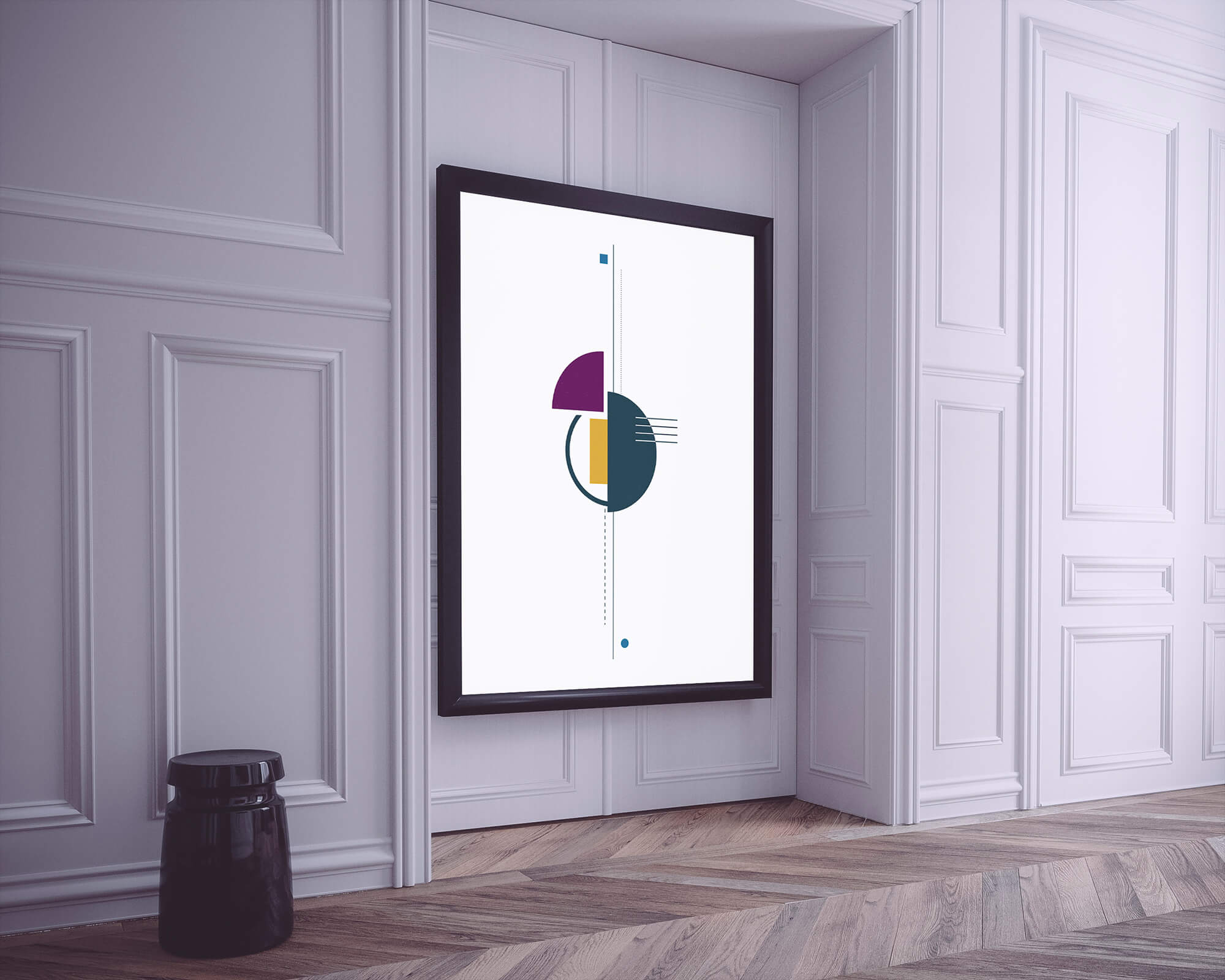 Simplicity - abstracte geometrische wanddecoratie