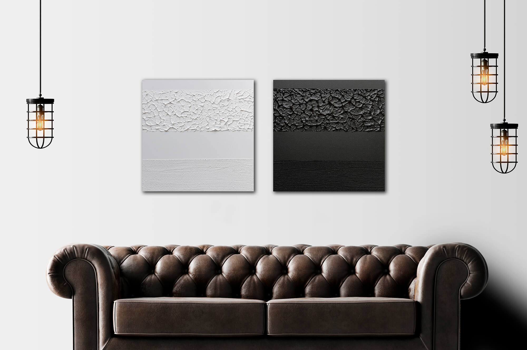 Tweeluik Black & White - Minimalistische Kunstwerken