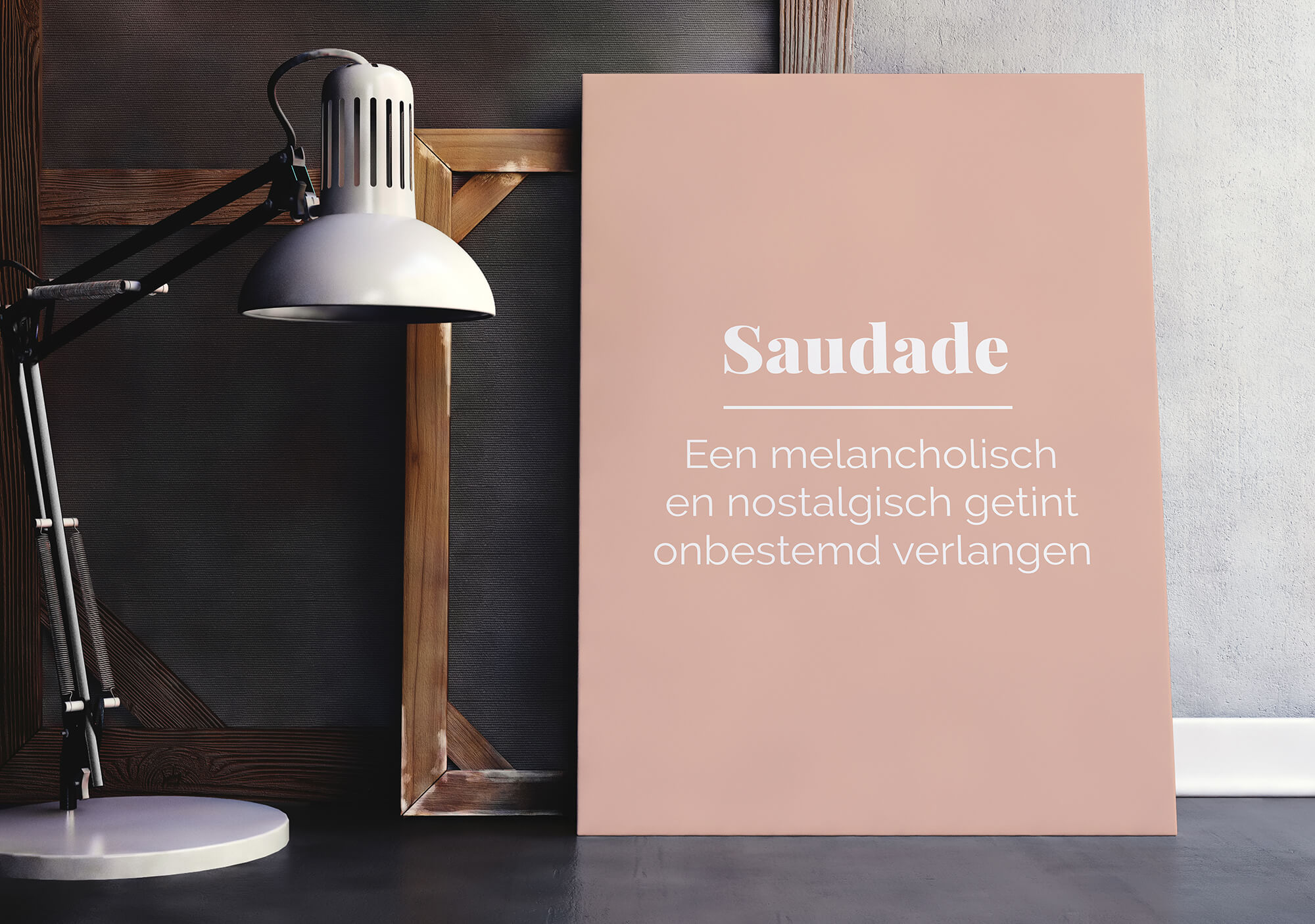 Saudade Typografie Wanddecoratie