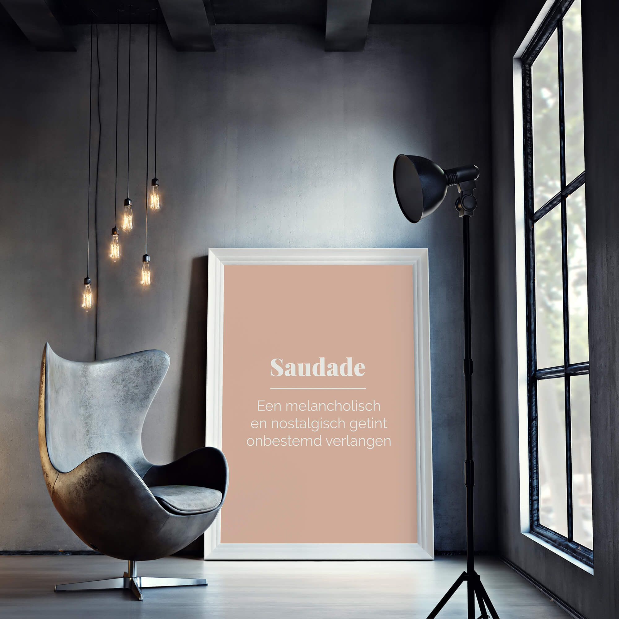 Saudade Typografische Poster en Print