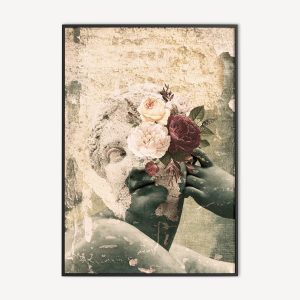 Surrealistisch collage poster en print met vintage look