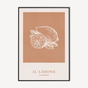 Zomerse poster en print met citroenen