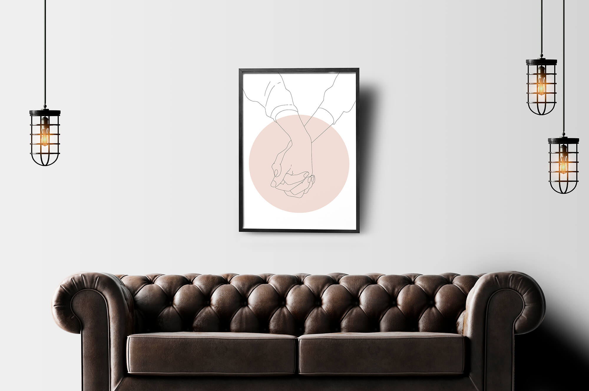 Holding Hands - Scandinavische wanddecoratie