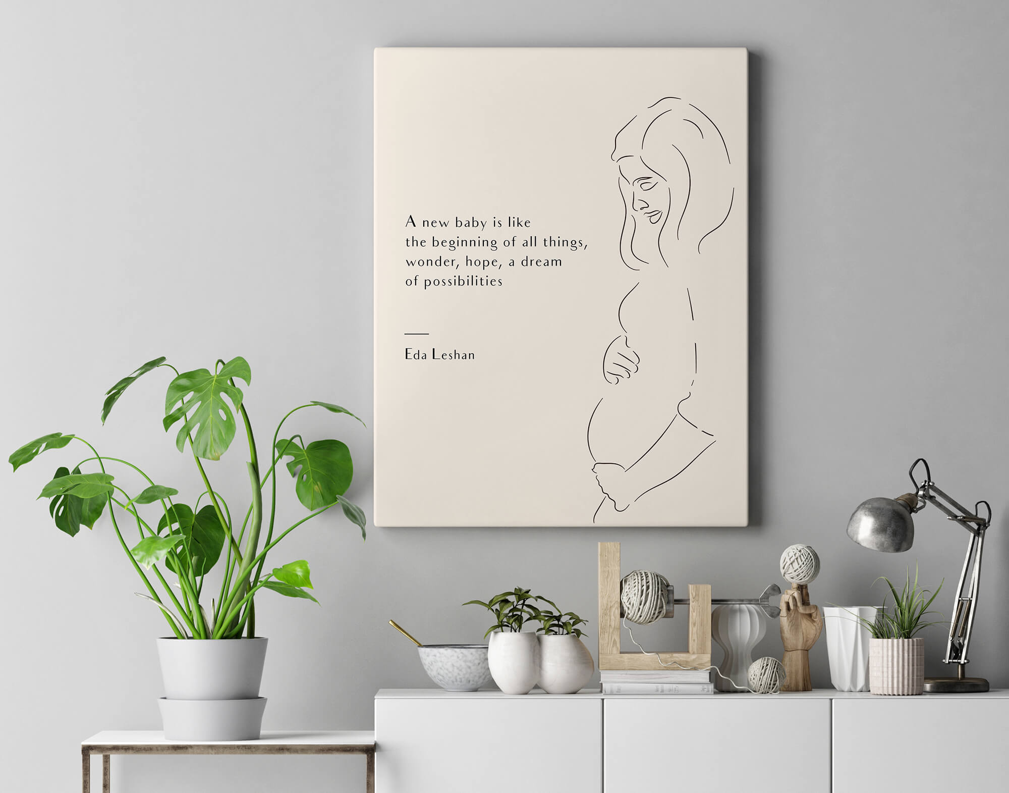 Zwangerschap poster en print - cadeau voor aanstaande moeder