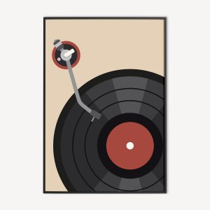 Muziek Poster met Vinyl Plaat