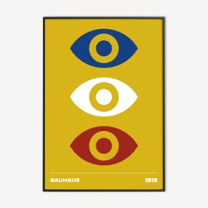 Bauhaus Ogen Poster in Primaire Kleuren