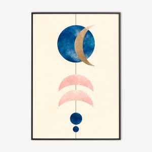 Boho Maan Poster en Print