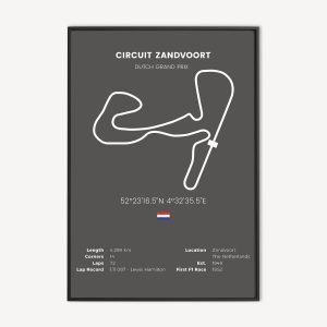 Circuit van Zandvoort poster en canvas print