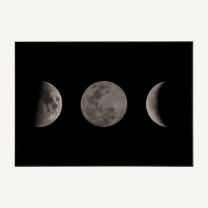 Maan in 3 Fasen Poster en Canvas Print