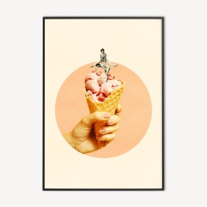 Surrealistische poster in vintage stijl - Ice Cream Fun
