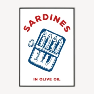 Sardines - Zomerse Poster in Mediterrane Stijl