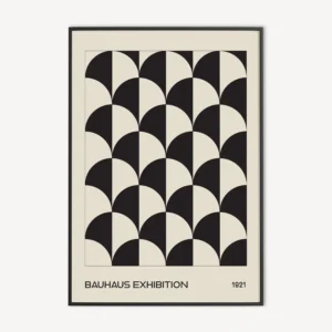 Bauhaus Pattern - Bauhaus Zwart Patroon Poster