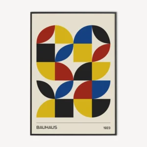 Kleurrijke Geometrische Poster in Bauhaus Stijl