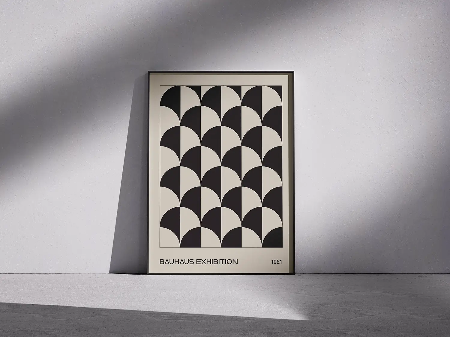 Zwarte Bauhaus poster